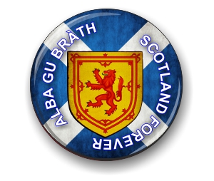 Scotland forever- royal banner of Scotland large badge
